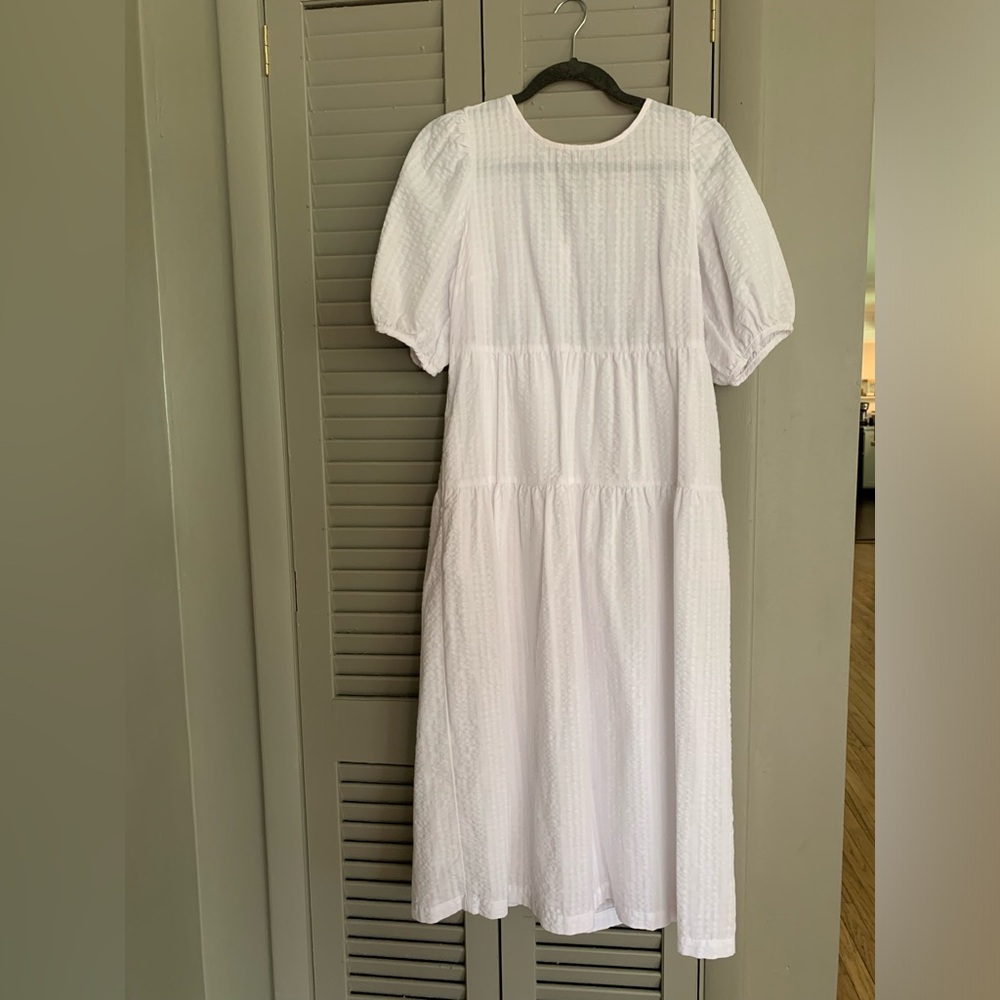 white midi dress